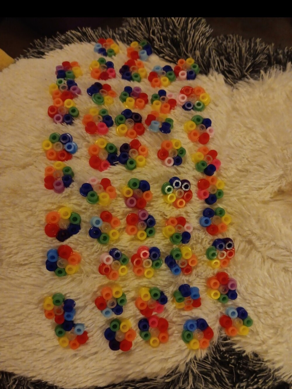 47 perler bead flowers